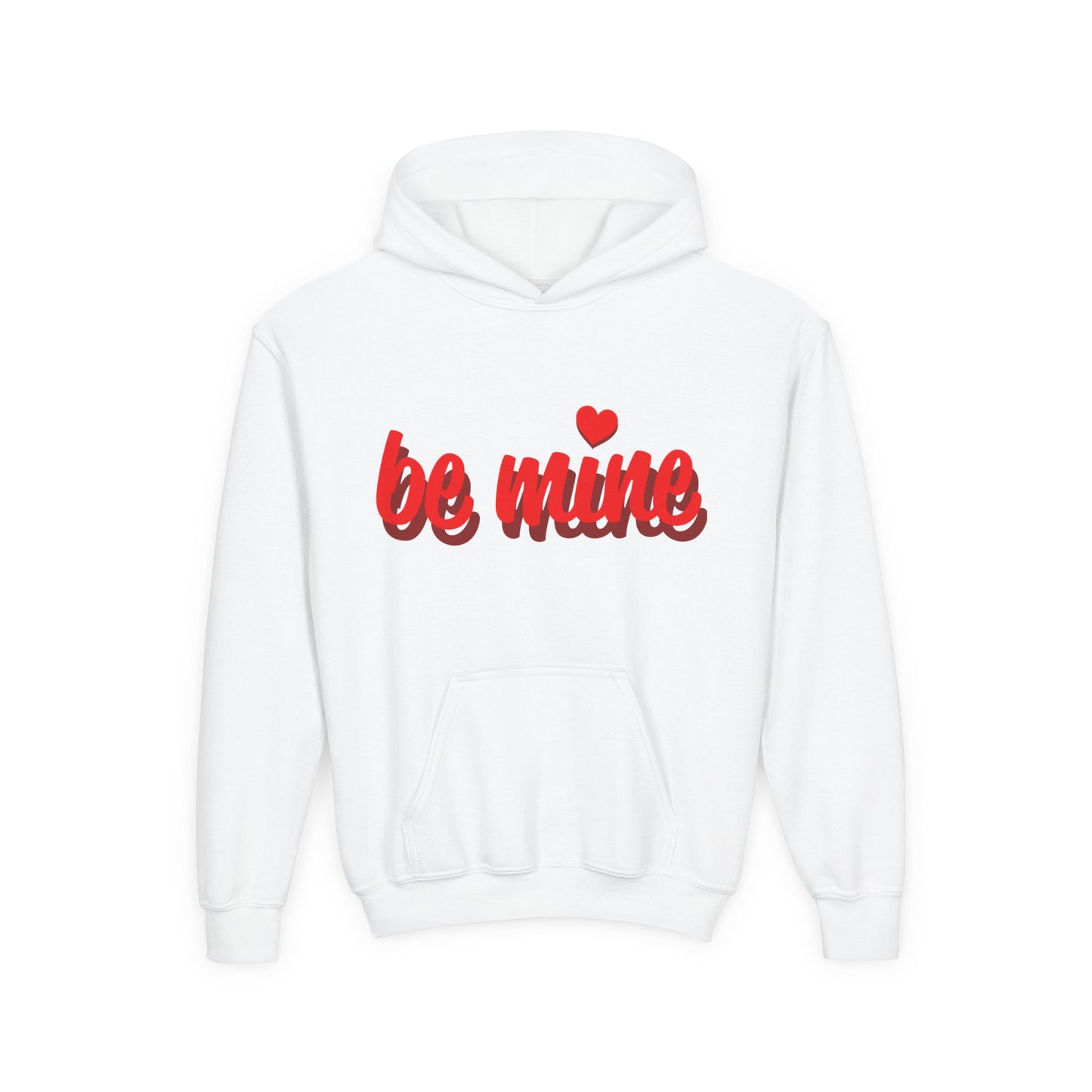 Be Mine Kids Hoodie — Youth Valentine’s Day 'be mine' Heart Pullover
