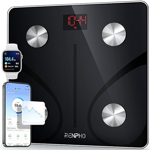 RENPHO Bluetooth Smart Scale – Body Weight, BMI & Body Fat Analyzer with App