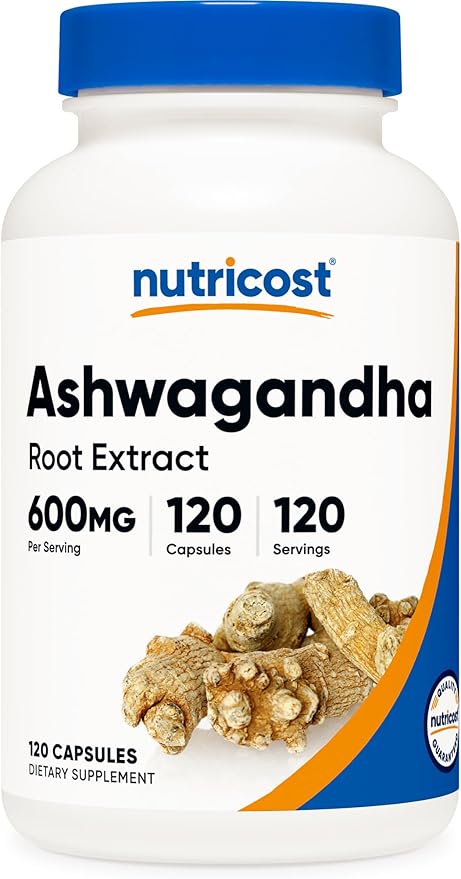 Nutricost Ashwagandha 600mg – Herbal Stress Support, 120 Capsules